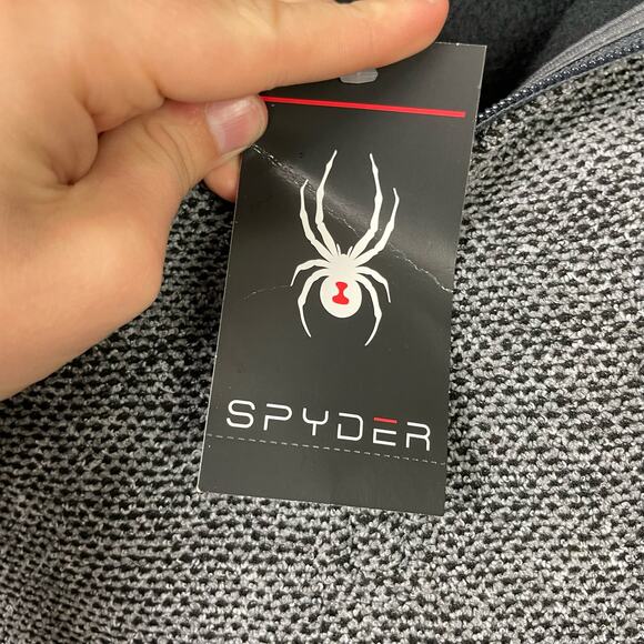 Spyder Boundless | NWT Gray on Gray Quarter Zip Pullover Hoodie Sweatshirt - Picture 11 of 14